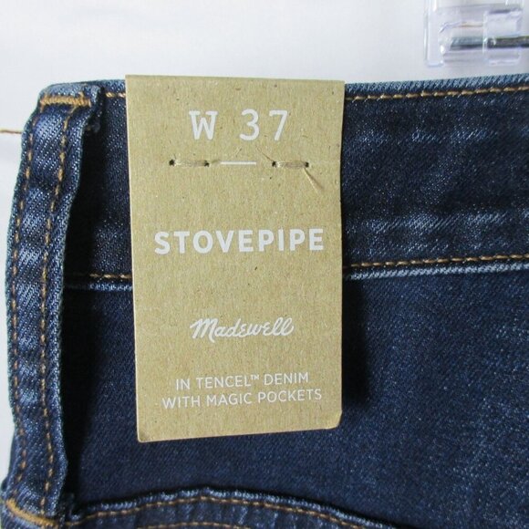 Madewell Women's Plus Stovepipe Jeans Cotton Tencel Fit Size W 37 $128 NWT - Picture 6 of 8